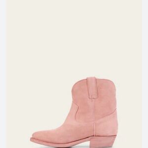 Frye Billy Dusty Pink Suede Short Western Boots 7
